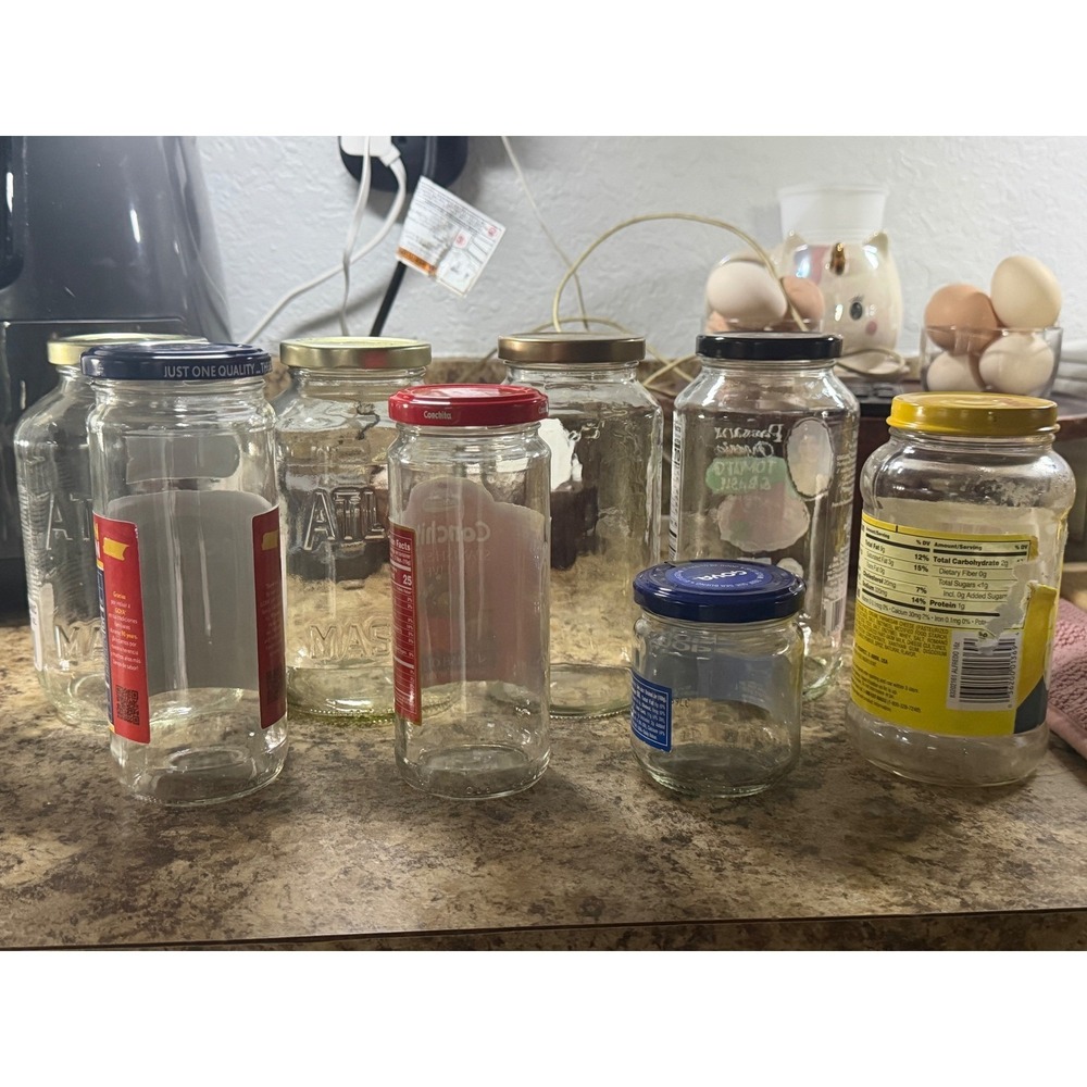 Mixed Match Atlas Mason Jars plus Regular Jars Lot 18 Unisex OS Clear Good
